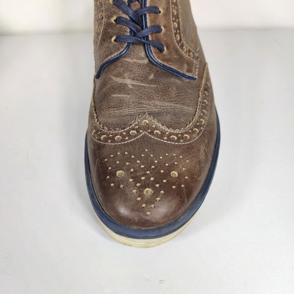ROAN by BED STU Derby Oxford Rustic Grey Navy Lace Up Leather Men\'s Shoe Size 10 main image 8